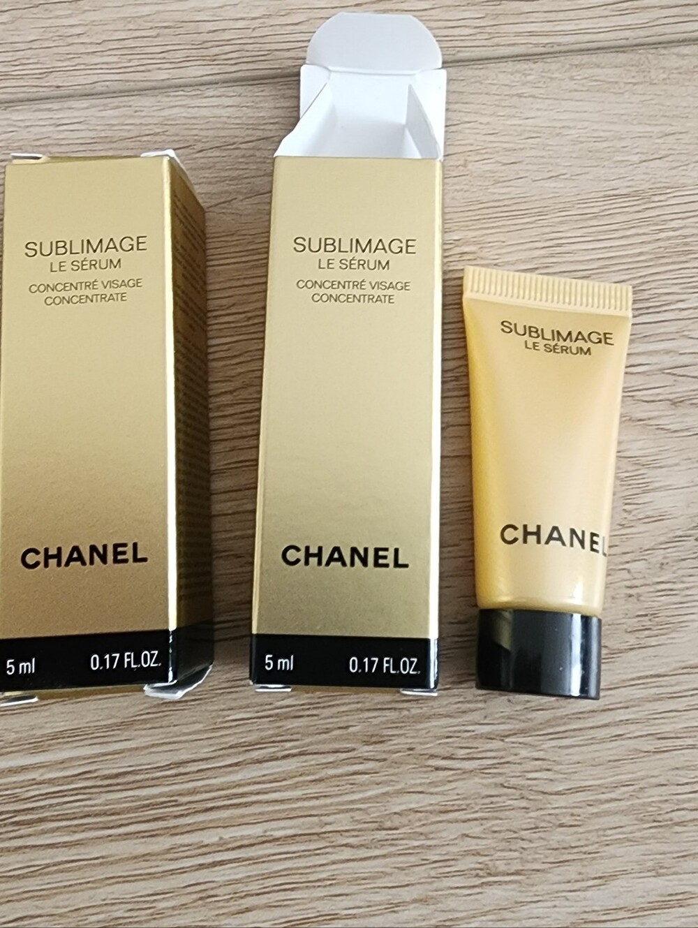 2 Pcs CHANEL SUBLIMAGE Le Serum Concentrate Set 5ml / 0.17oz Mini